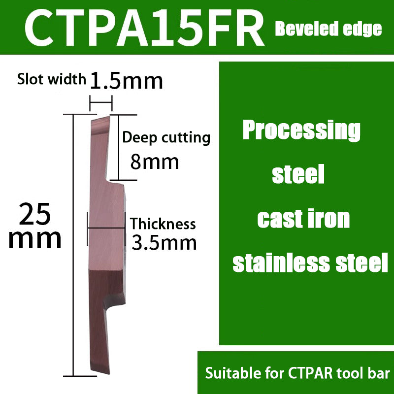98-CTPA15FRN Swiss CNC Machine Blade Flat Bevel Groove Cutting Tool Shandong Denso Pricision Tools Co.,Ltd.